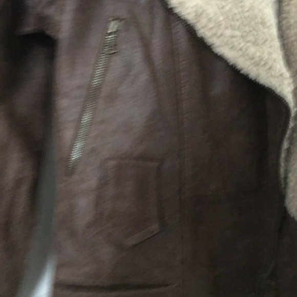 Genuine Leather Sherpa Fur Jacket. Size S - Picture 2 of 7